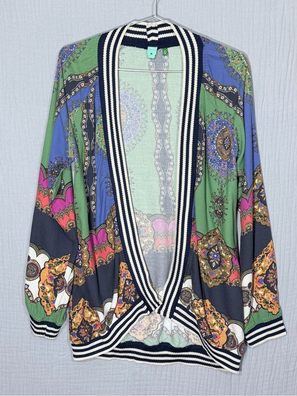 FARM Rio | Brazil Medallion Print Open Front Cardigan Kimono | M - Picture 2 of 6